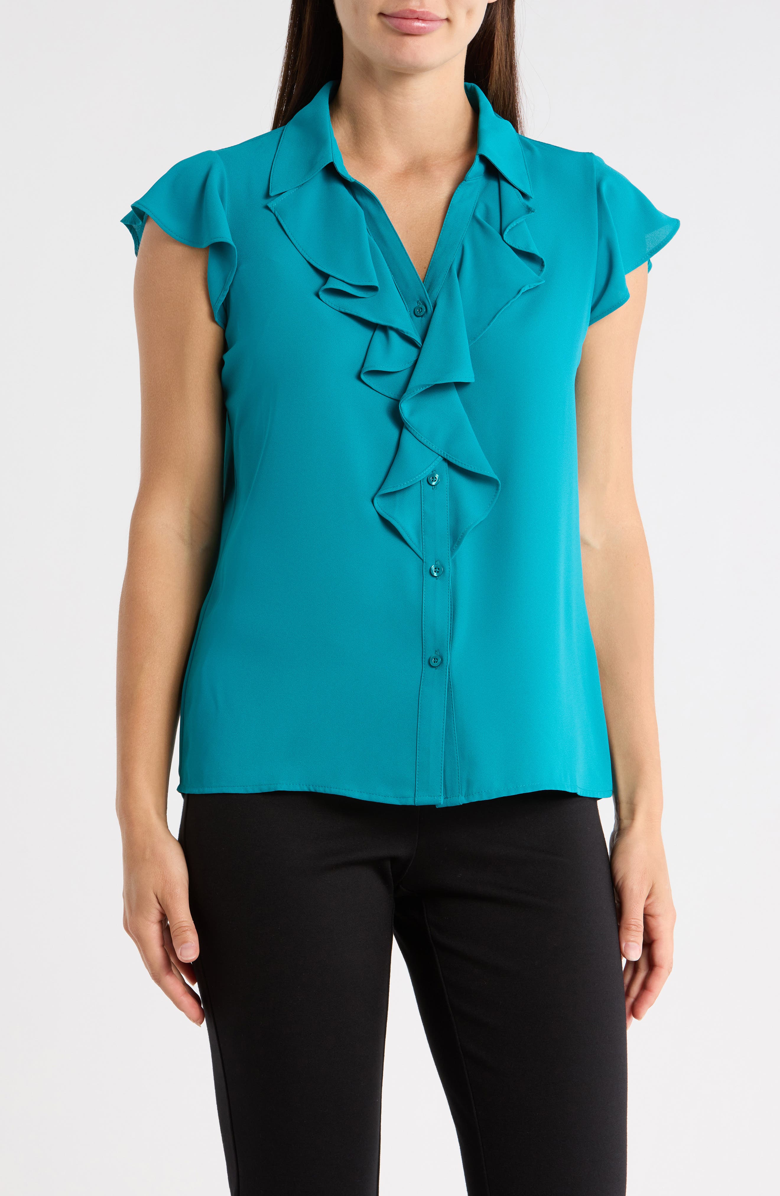 Ruffle Woven Top - image 5