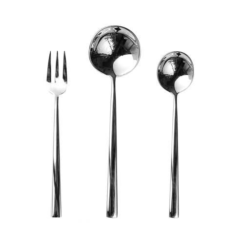 Mepra Movida Set Serving 3 Pcs Movida In Metallic