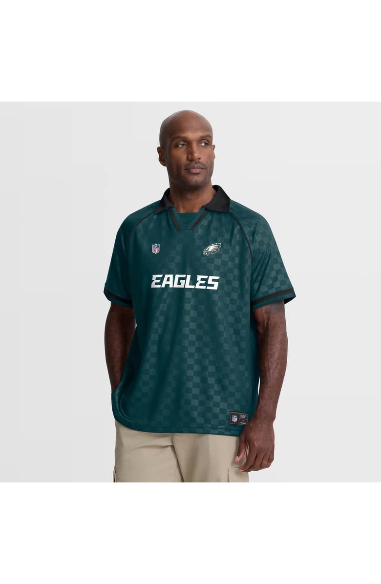 FANATICS Men's Fanatics Midnight Green/Black Philadelphia Eagles Homerun Raglan V-Neck Polo, Main, color, Green