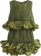 Tulleen Evadelle Satin Ruffle Skirt Set