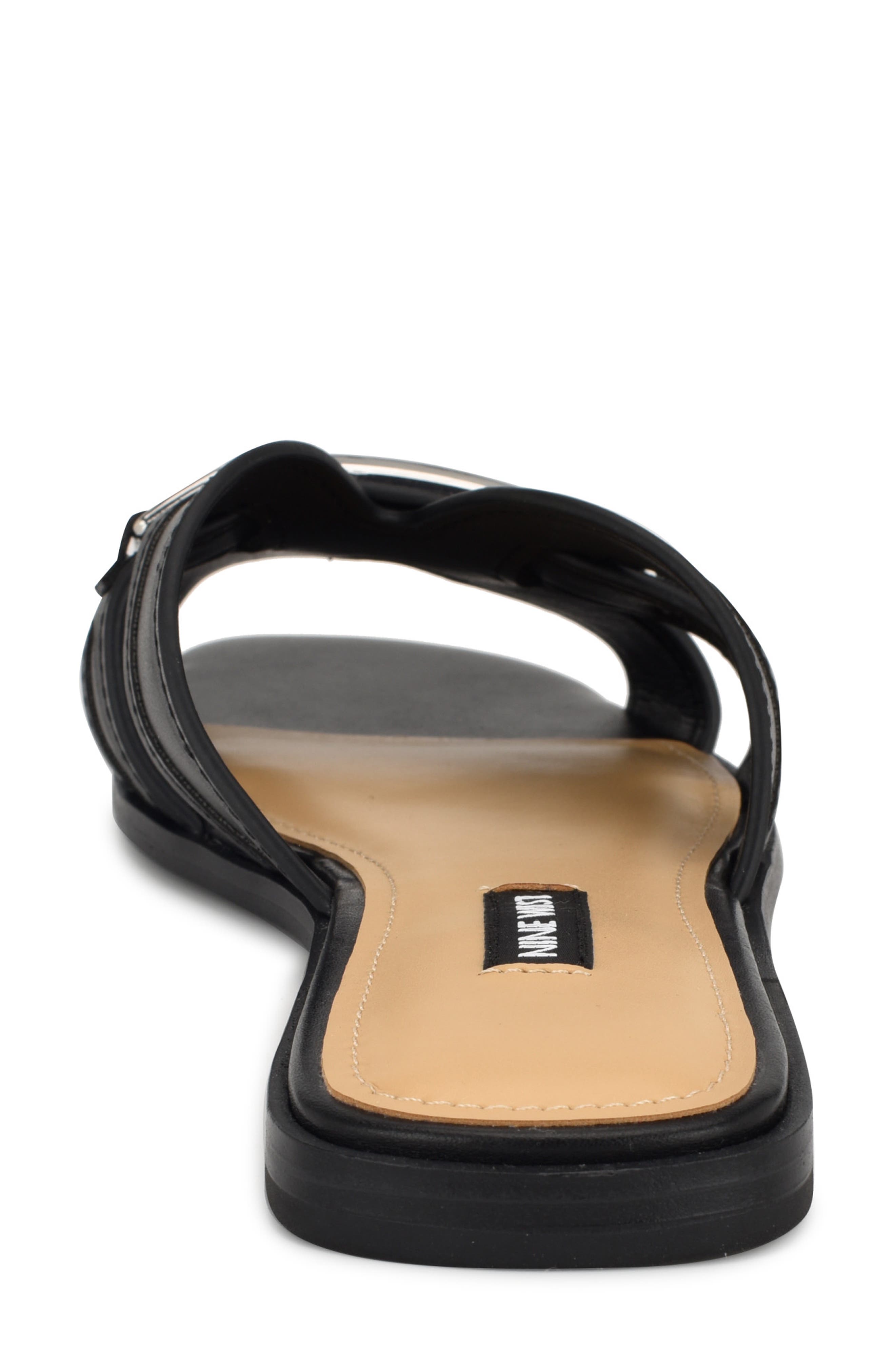 Nine West Gabie Slide Sandal, Alternate, color, Black