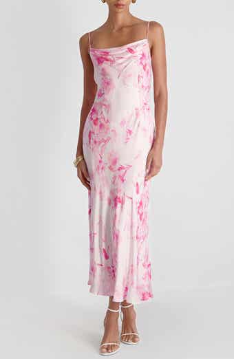Oona Floral Print Satin Slipdress