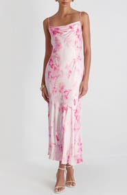 French Connection Oona Floral Print Satin Slipdress
