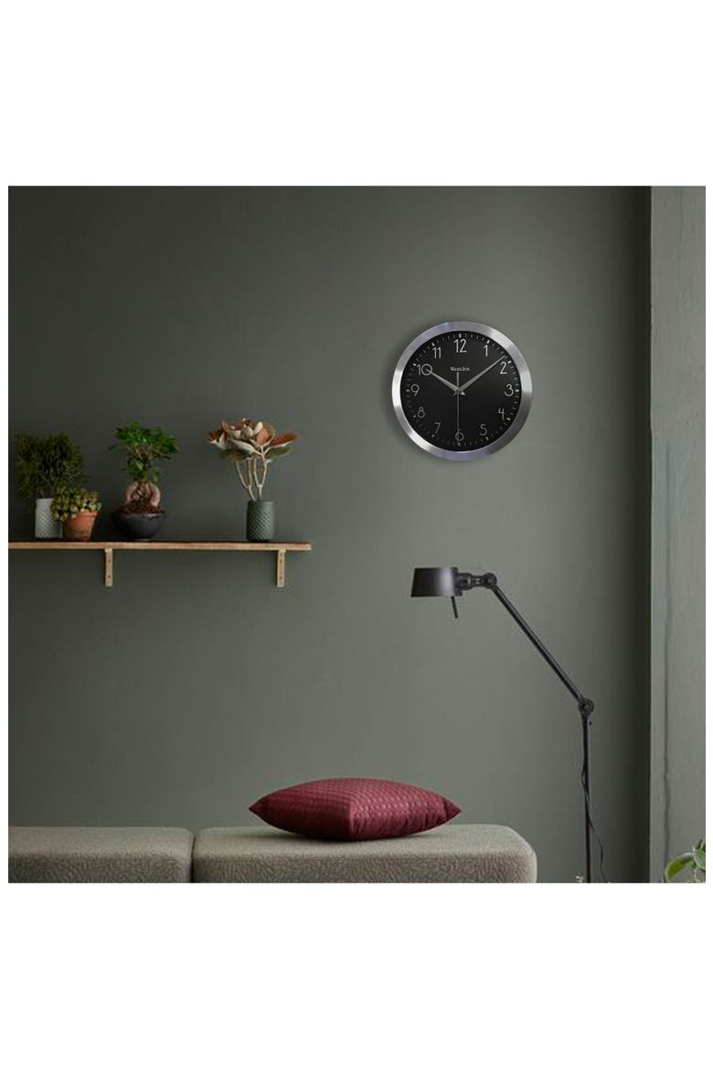 Aluminum Wall Clock, Alternate, color, SILVER