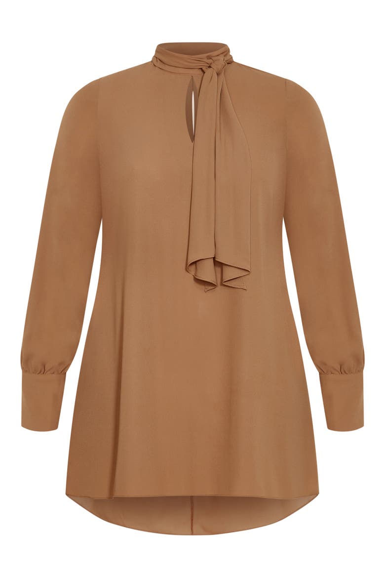 Bow Tunic Top, Alternate, color, TOFFEE