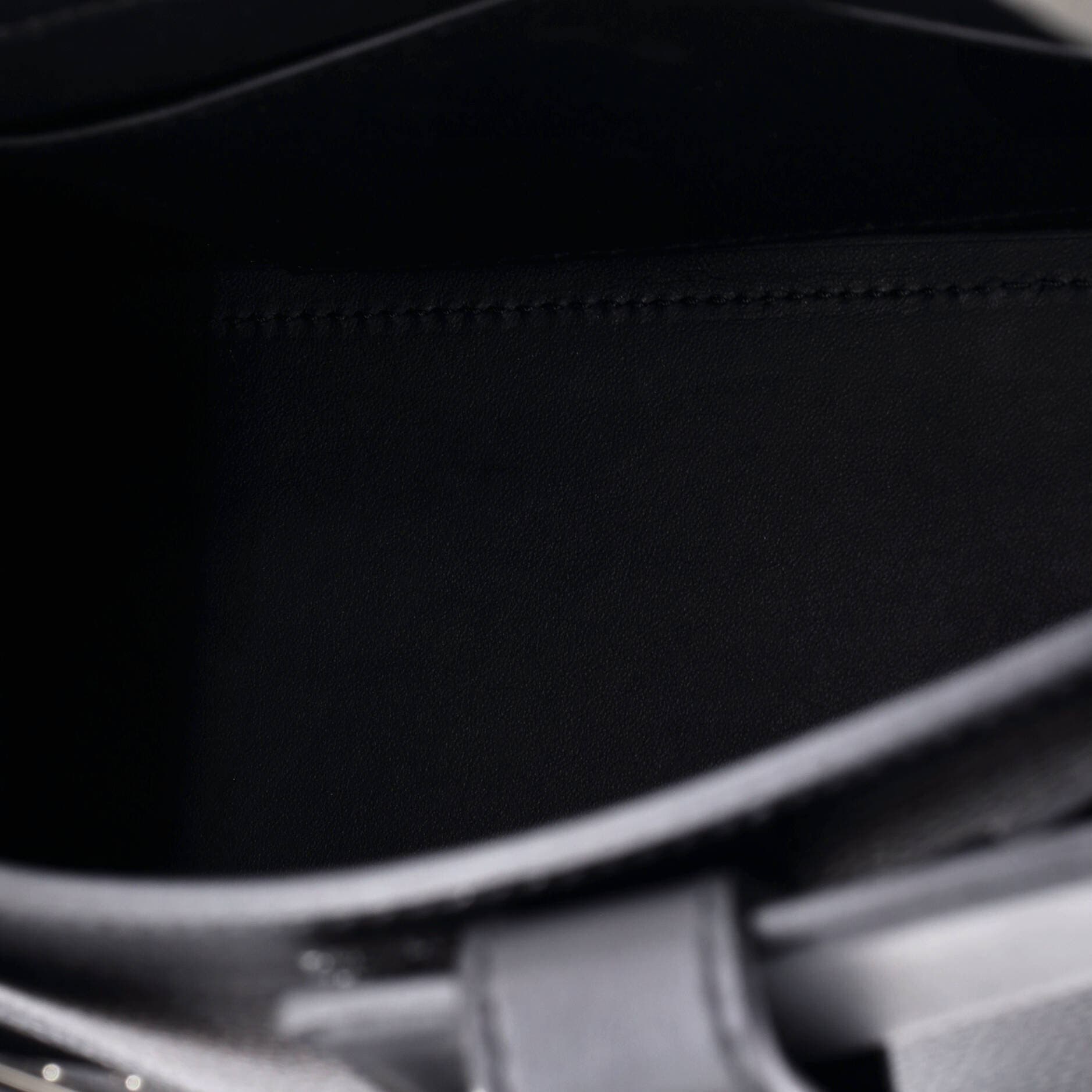 Pre-Owned Hermes Medor Handbag Togo, Alternate, color, Noir