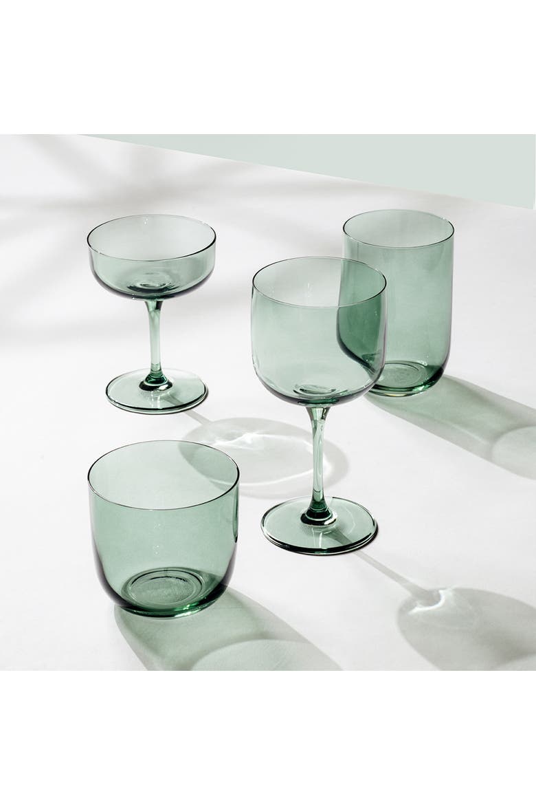 Like Sage Champagne / Dessert Bowl Pair, Alternate, color, green
