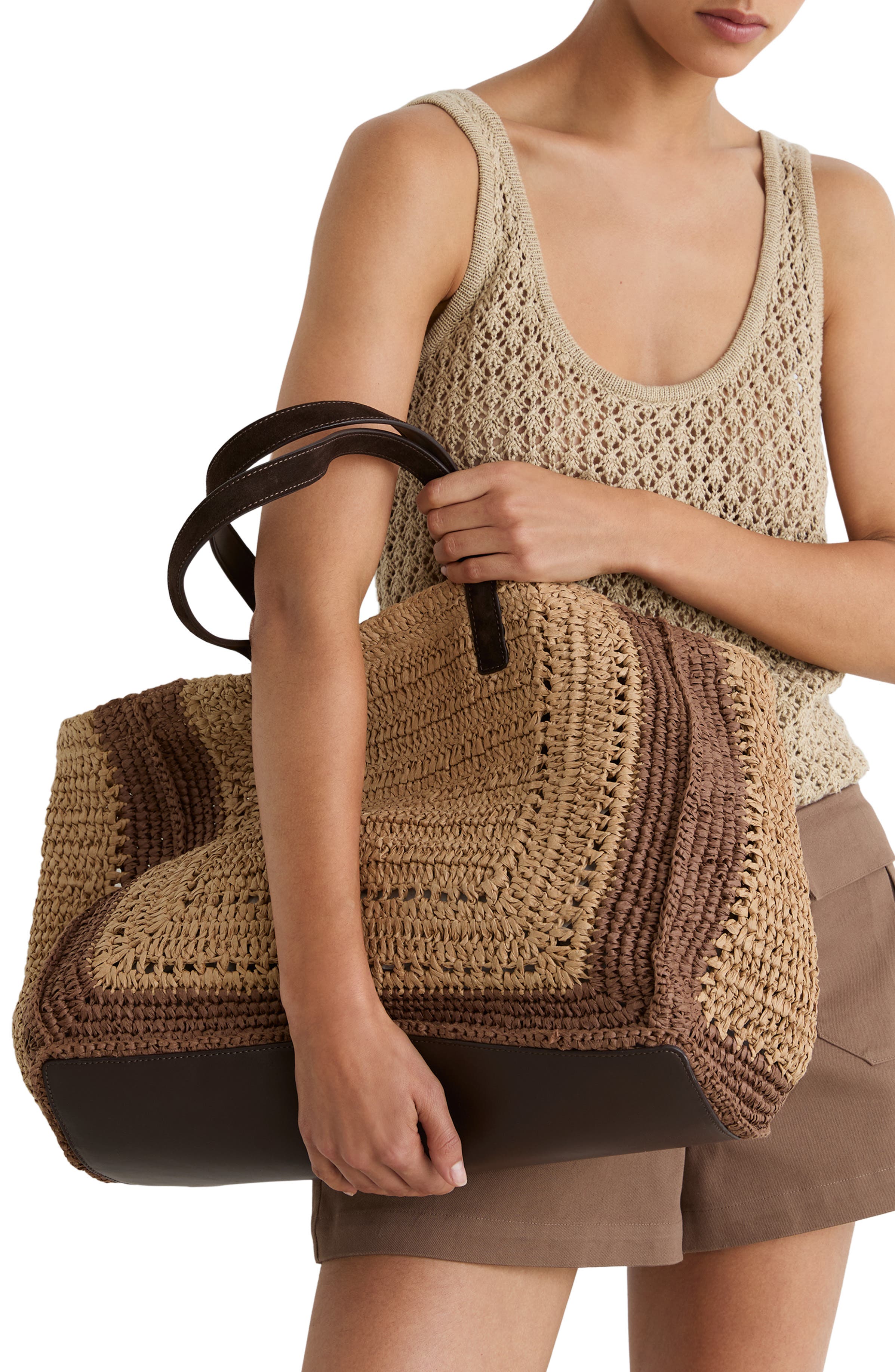 Rosia Raffia Tote, Alternate, color, NATURAL