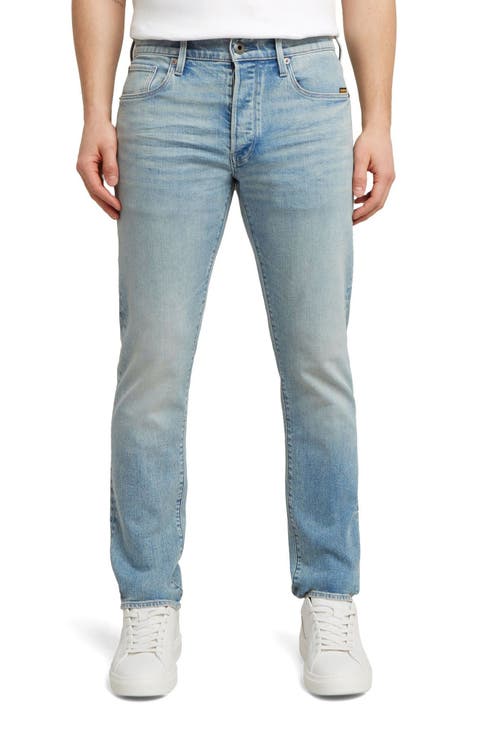 3301 Slim Jeans (Sun Faded Pacific Blue) (Regular & Tall)