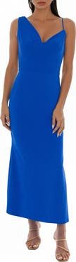 bebe Airflow Cowl Neck Maxi Dress