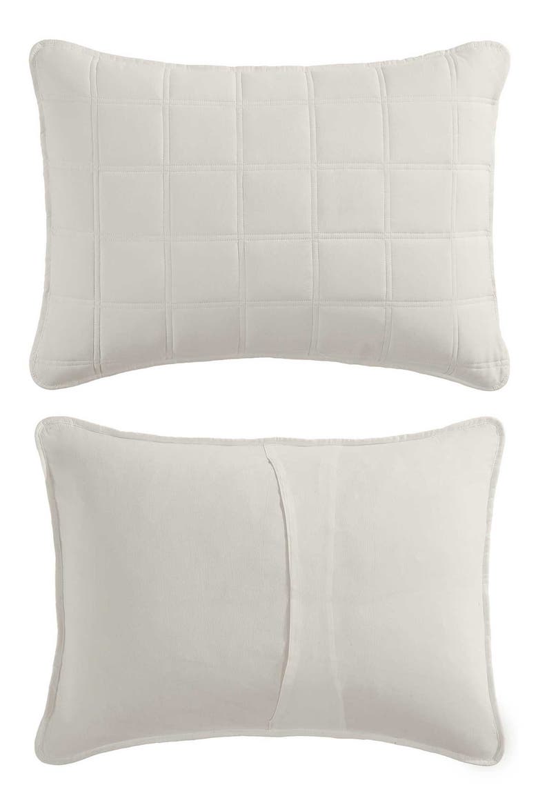 Stonewashed Solid Quilt & Sham Set, Alternate, color, LIGHT BEIGE