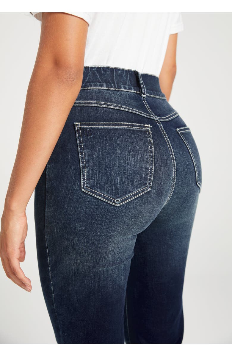 Betabrand Signature Mid-Rise Denim | Straight, Alternate, color, Roma Wash