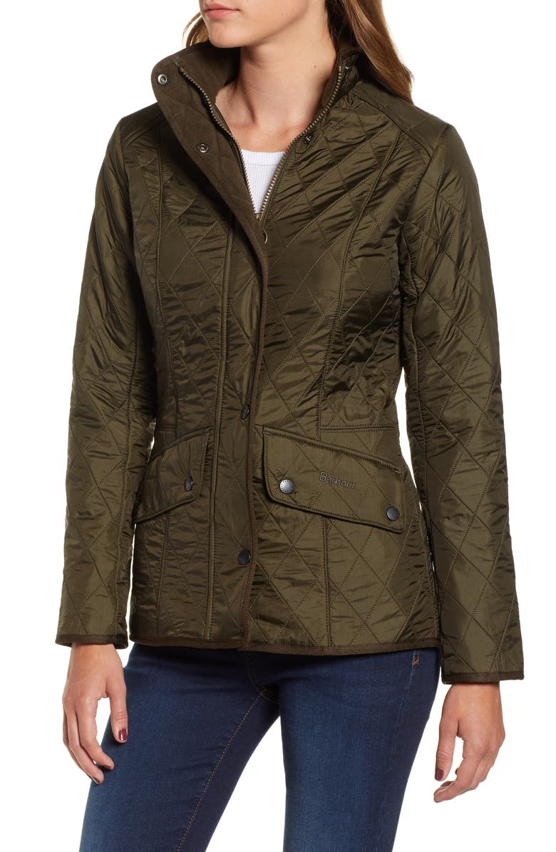 Barbour Cavalry Quilted Jacket, Alternate, color, Dk Olive/Olive