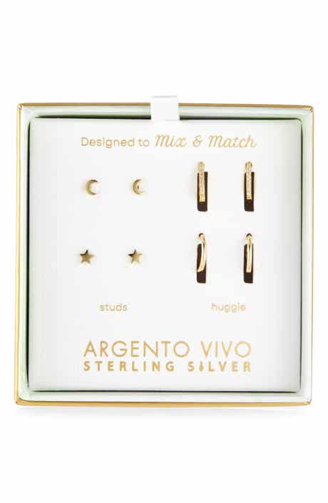 ARGENTO VIVO Pack of Four Celestial Assorted Stud & Hoop Earrings