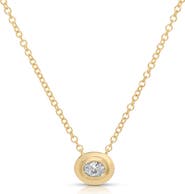 EF Collection Oval Diamond Pendant Necklace