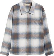 Museum of Peace & Quiet Wordmark Plaid Zip Shirt Jacket