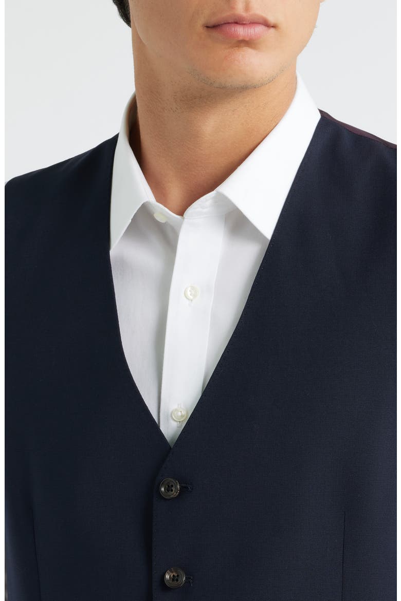 Owen Five-Button Stretch Wool Vest, Alternate, color, NAVY