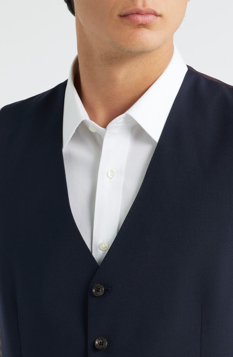 Jack Victor Owen Five-Button Stretch Wool Vest, Alternate, color, Navy
