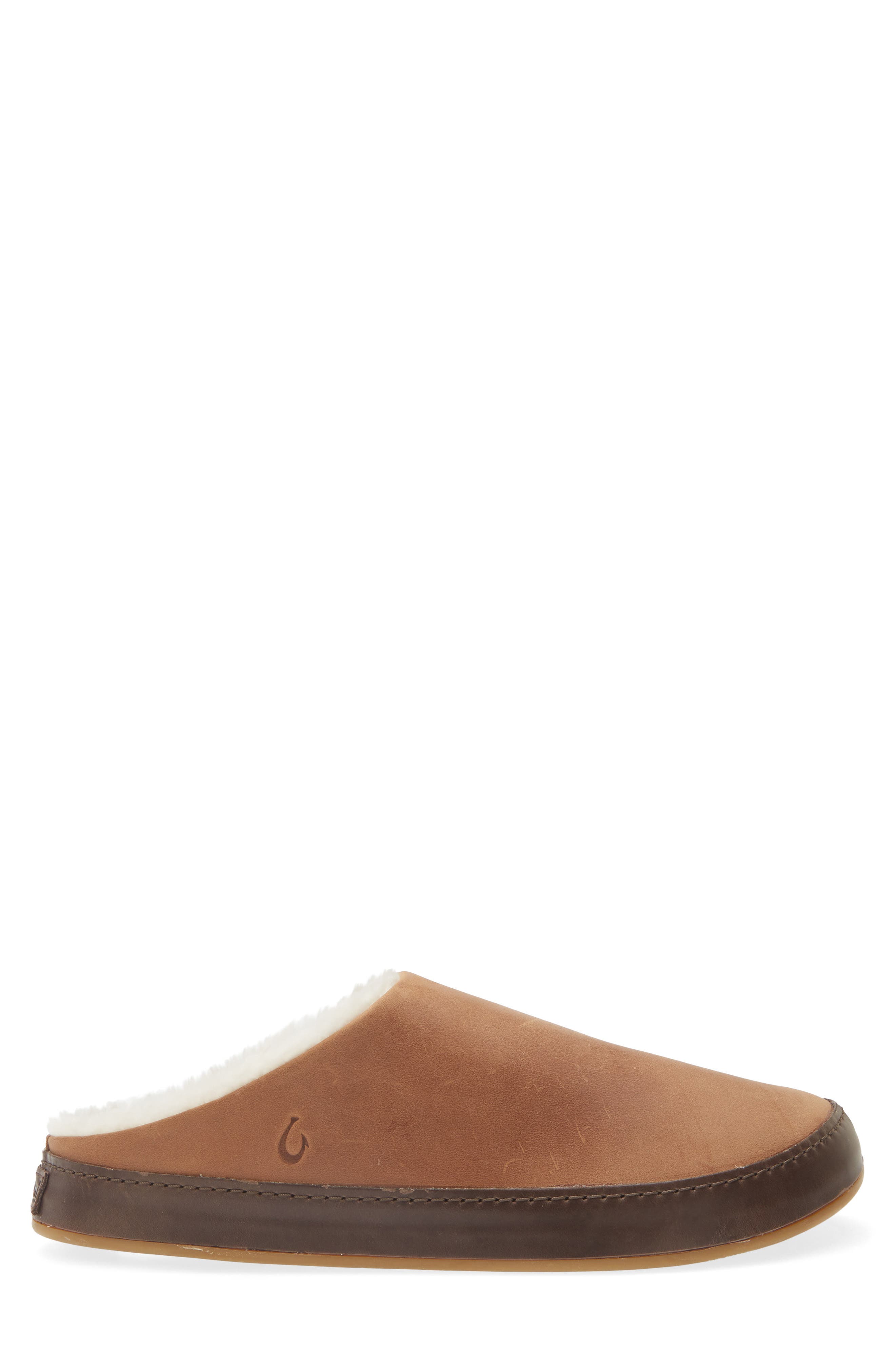 Lolii Genuine Shearling Lined Slipper, Alternate, color, TOFFEE/ DK JAVA