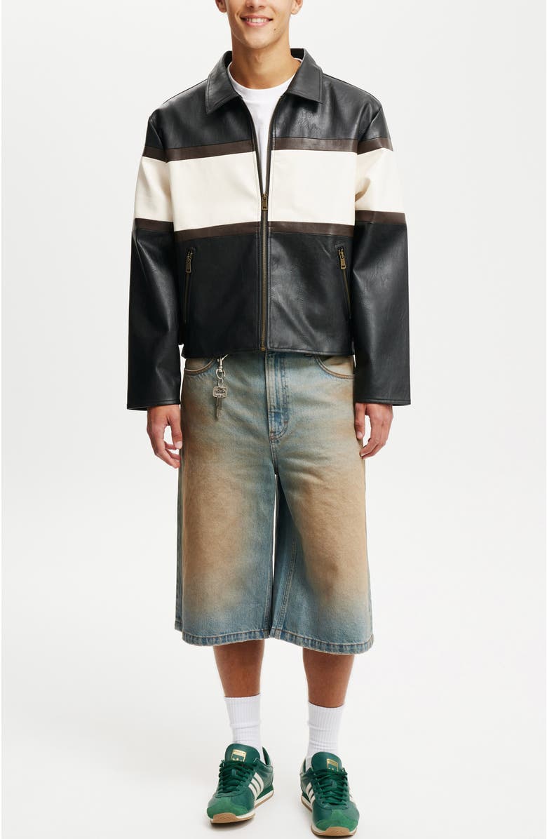 Cotton On Joey Faux Leather Jacket, Alternate, color, 