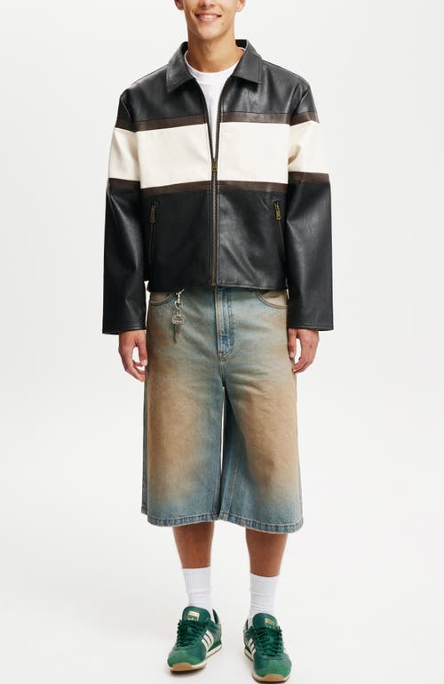 Shop Cotton On Joey Faux Leather Jacket In Black