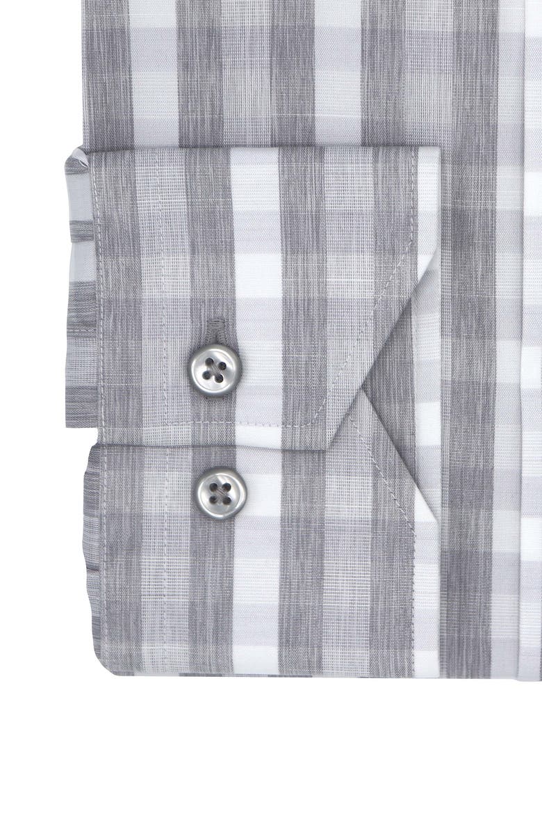 Lorenzo Uomo Trim Fit Heathered Gingham Dress Shirt, Alternate, color,