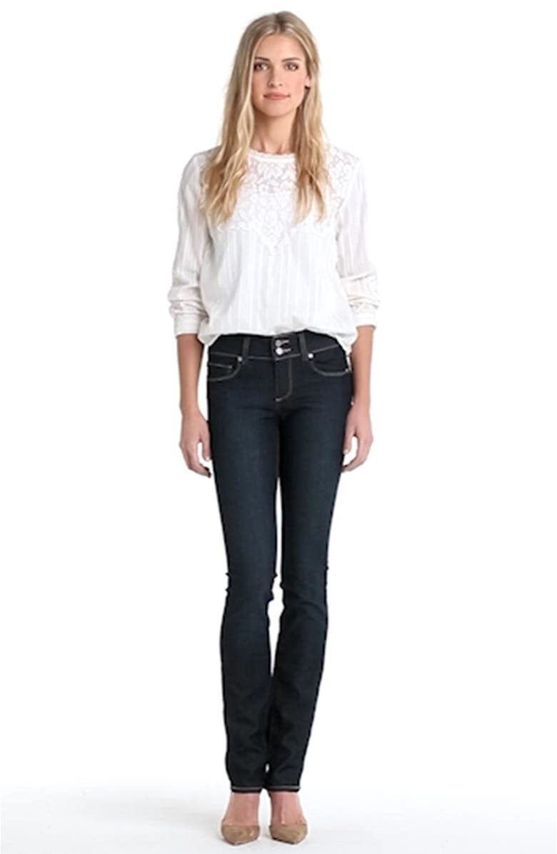 PAIGE 'Hidden Hills' Straight Leg Stretch Jeans, Alternate, color, 