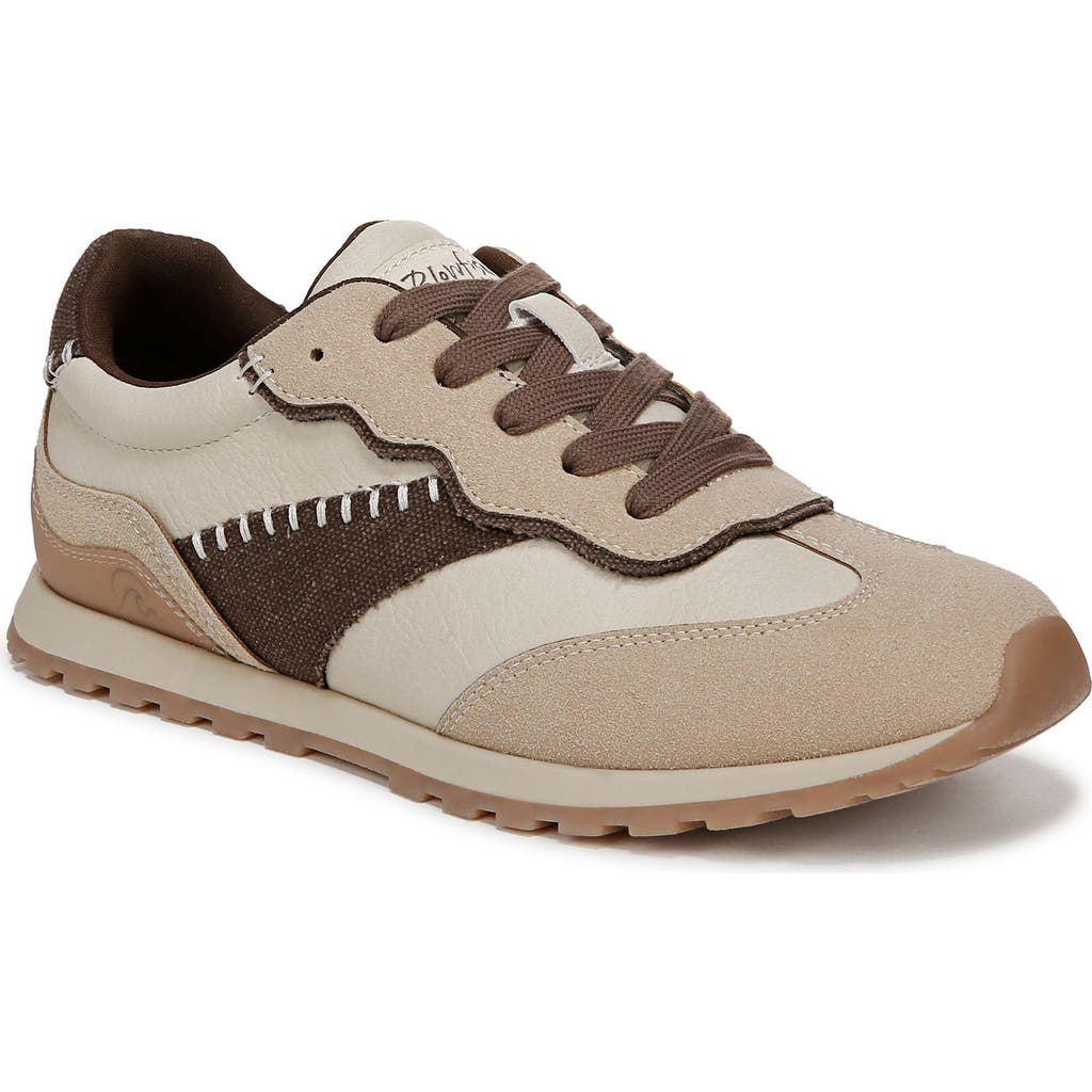 Blowfish Malibu Valley Sneaker In Cream/chocolate Faux Leather