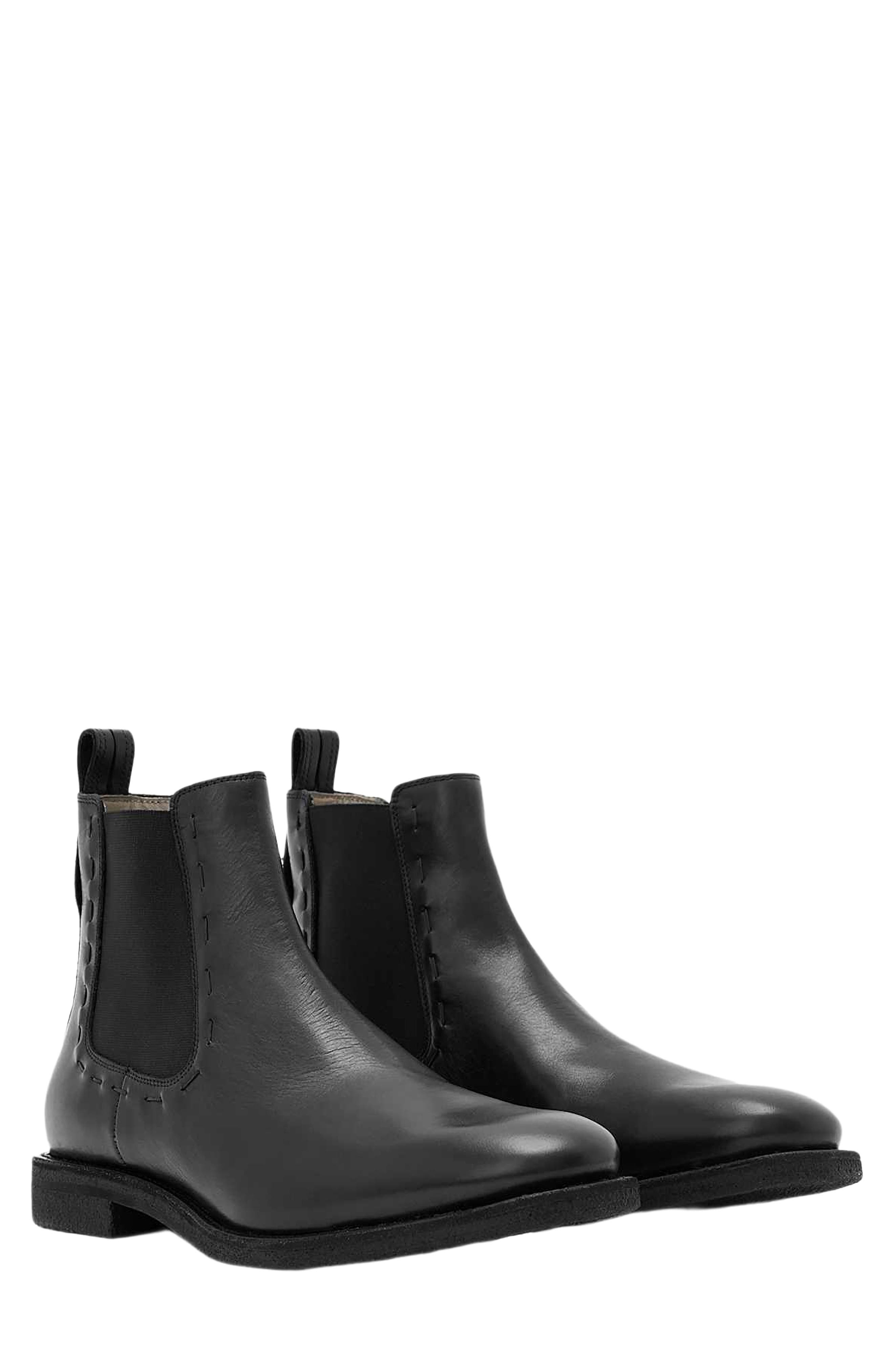 Cliff Leather Chelsea Boot, Main, color, BLACK