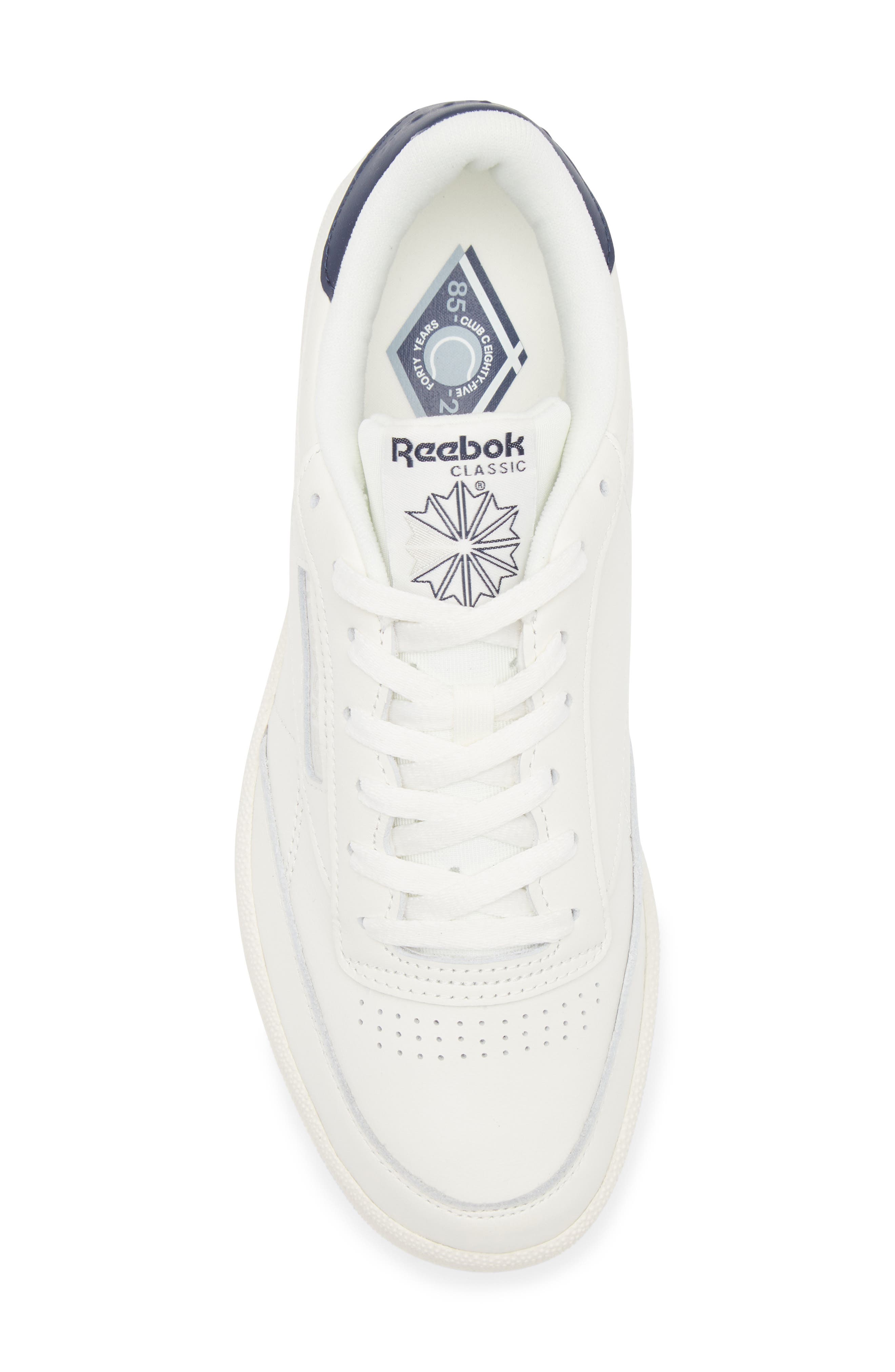 Reebok Club C 85 Sneaker, Alternate, color, Chalk/ Navy/ Flint Grey