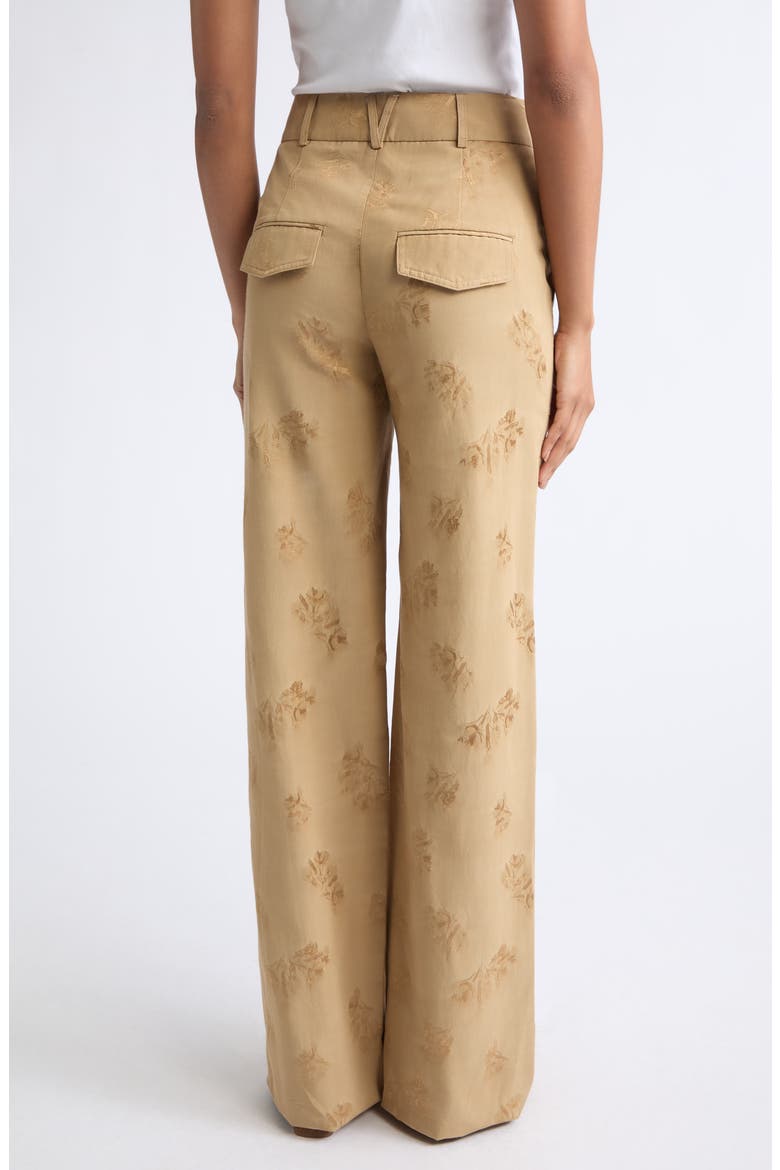Cole Floral Jacquard Wide Leg Pants, Alternate, color, SAND