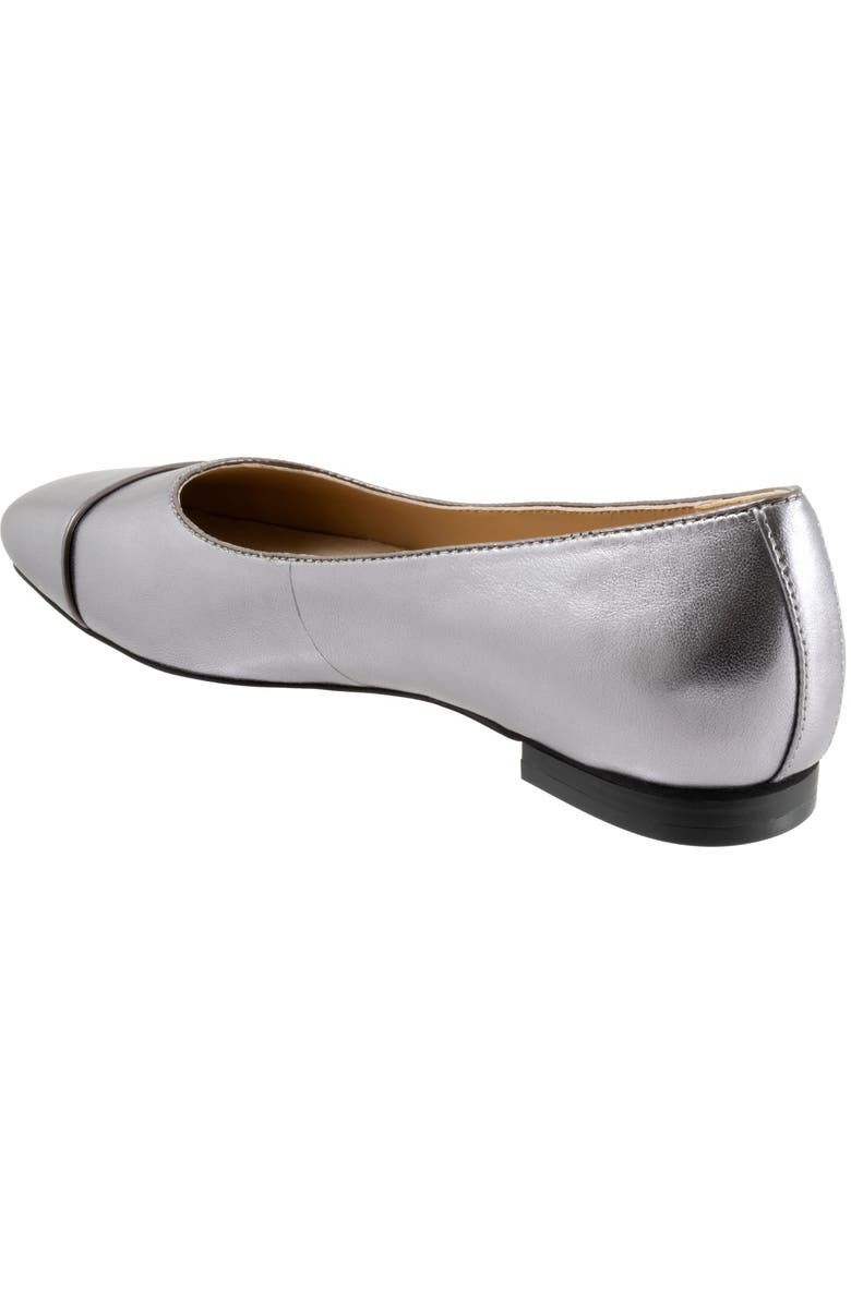 SoftWalk<sup>®</sup> Harbor Cap Toe Flat, Alternate, color, Pewter
