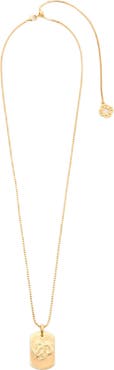 maje Zodiac sign plaque necklace