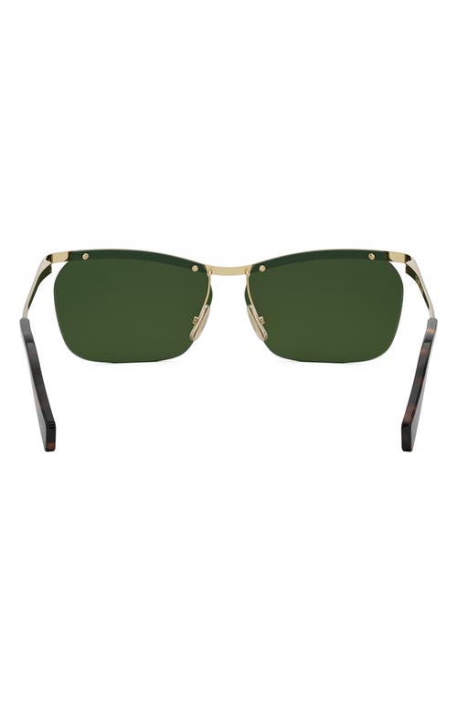 Celine 62mm Oversize Geometric Sunglasses In Green