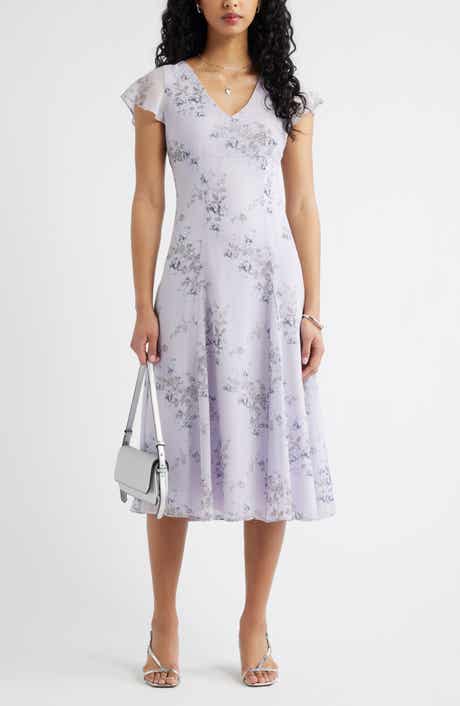 Short Sleeve Godet Pleat Dress