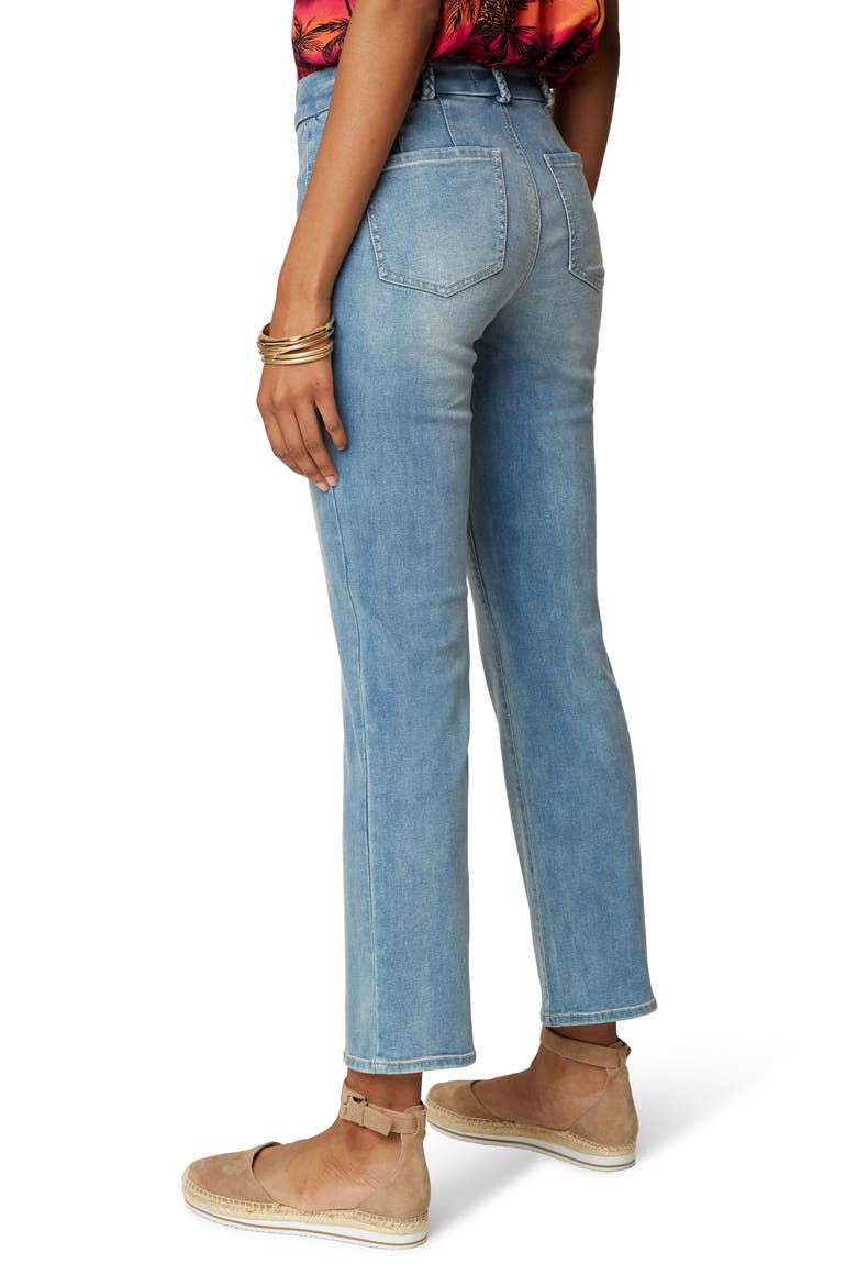 Marilyn Braided Belt Loop Jeans, Alternate, color, CLEAN COHEED