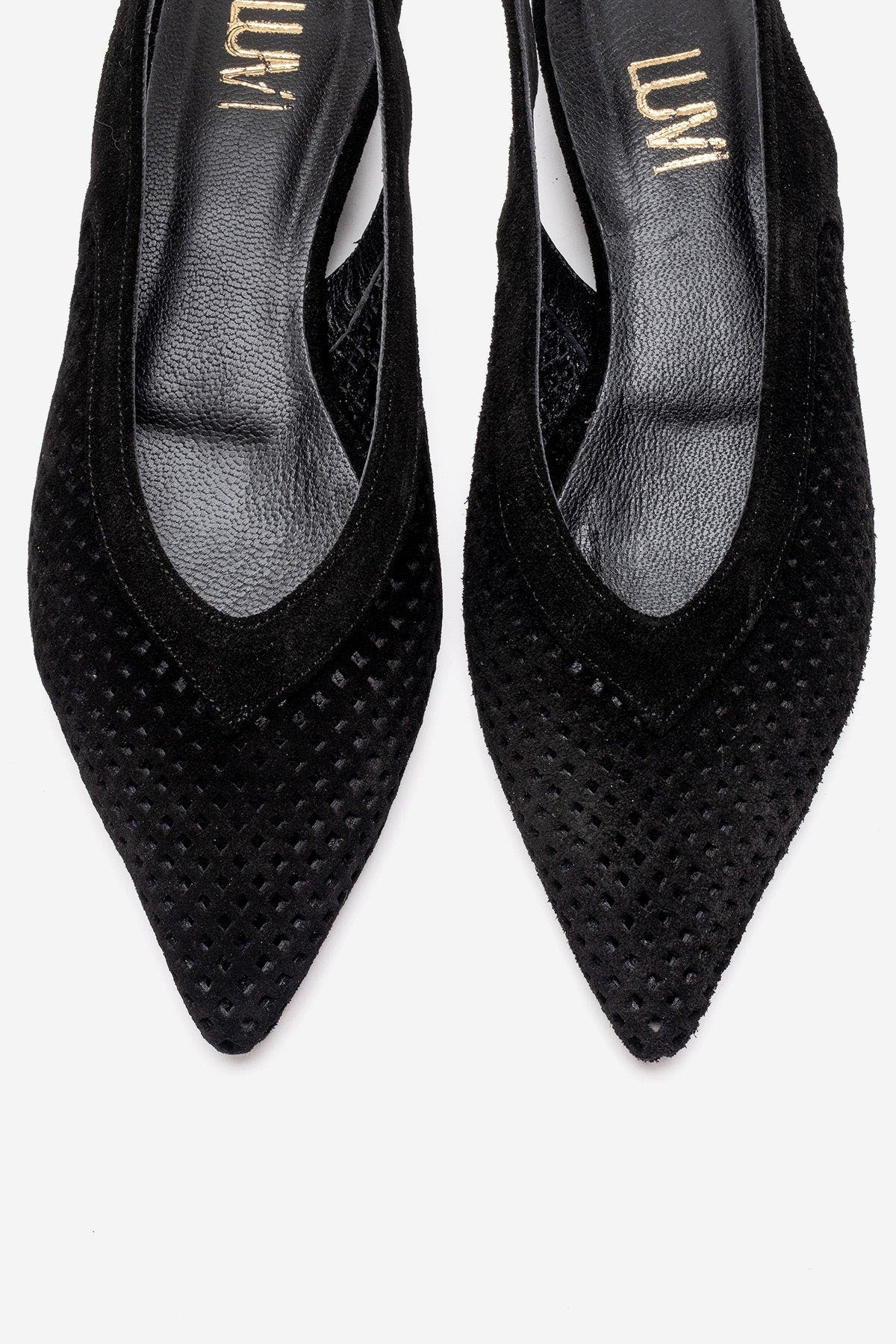 Forever & Always Shoes Lieve Leather Slingback Pump, Alternate, color, Black Suede