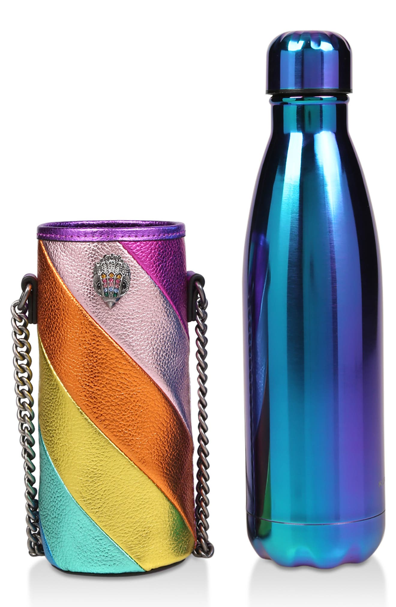 Kurt Geiger London Rainbow Shop The Quench Rainbow Water Bottle & Holder, Alternate, color, 