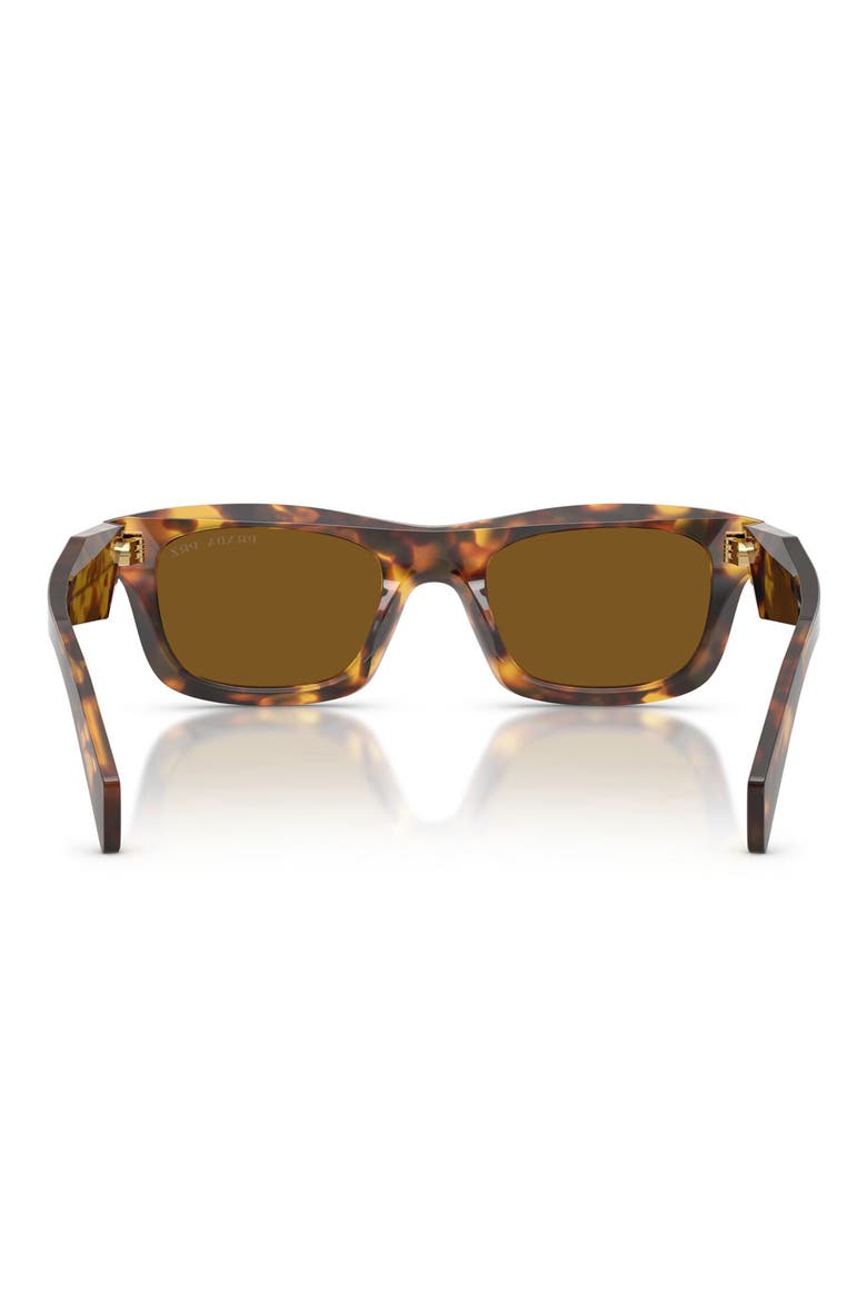 50mm Polarized Pillow Sunglasses, Alternate, color, HONEY TORTOISE / BROWN POLAR