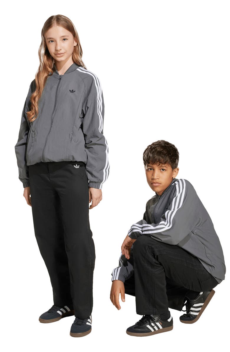 adidas Kids' Cotton Twill Pants, Alternate, color, Black