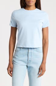 French Connection Rallie Ruched Sleeve Cotton T-Shirt