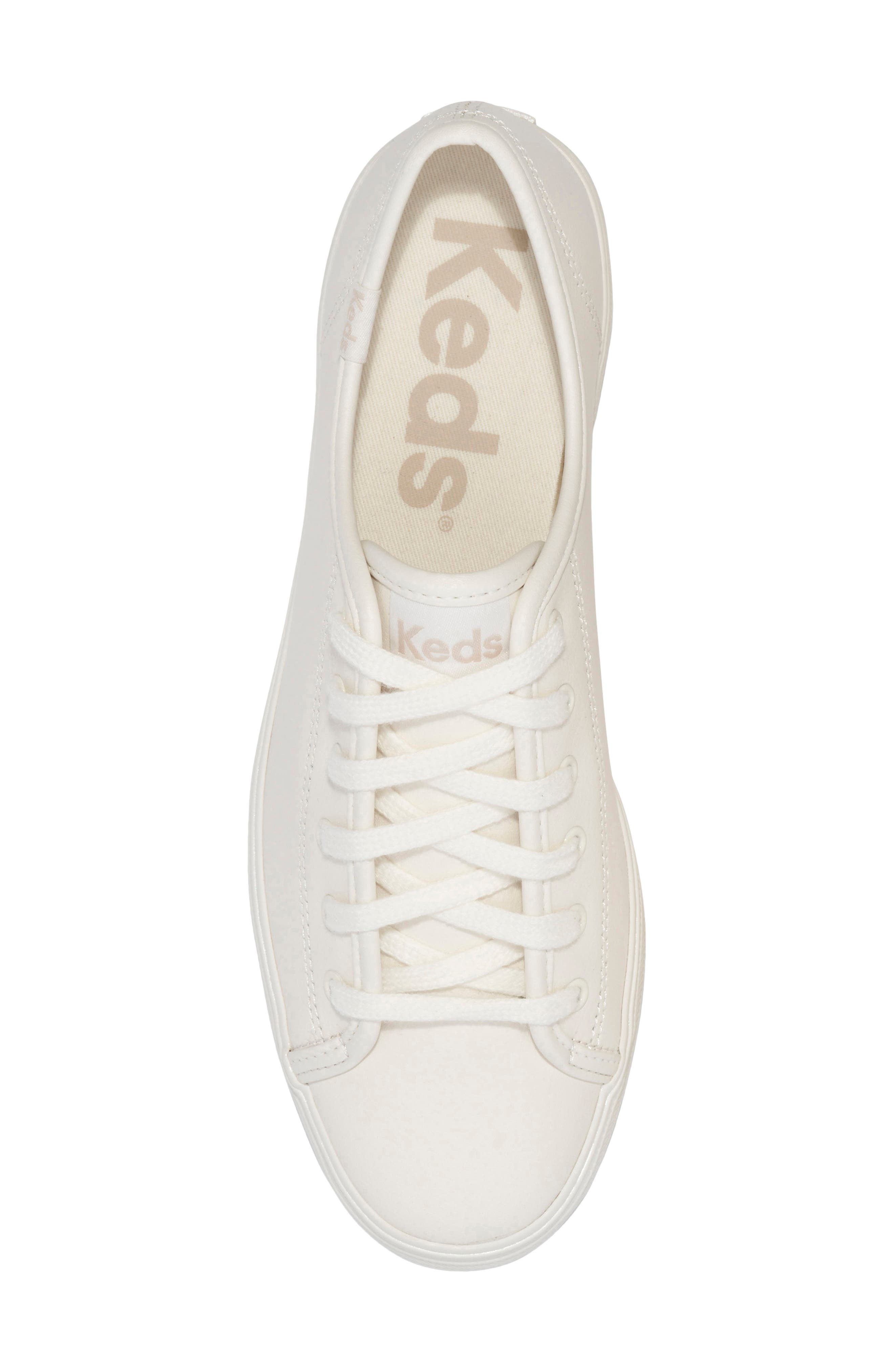 Keds<sup>®</sup> Triple Kick Platform Sneaker, Alternate, color, Off White Leather