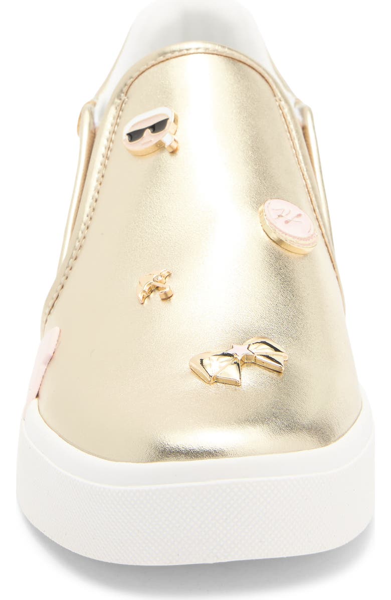 KARL LAGERFELD PARIS Maude Slip On Sneaker, Alternate, color, White Gold