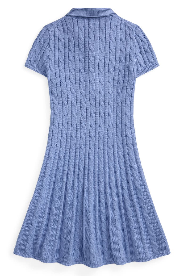 Kids' Cable Stitch Sweater Dress, Alternate, color, CAMPUS BLUE