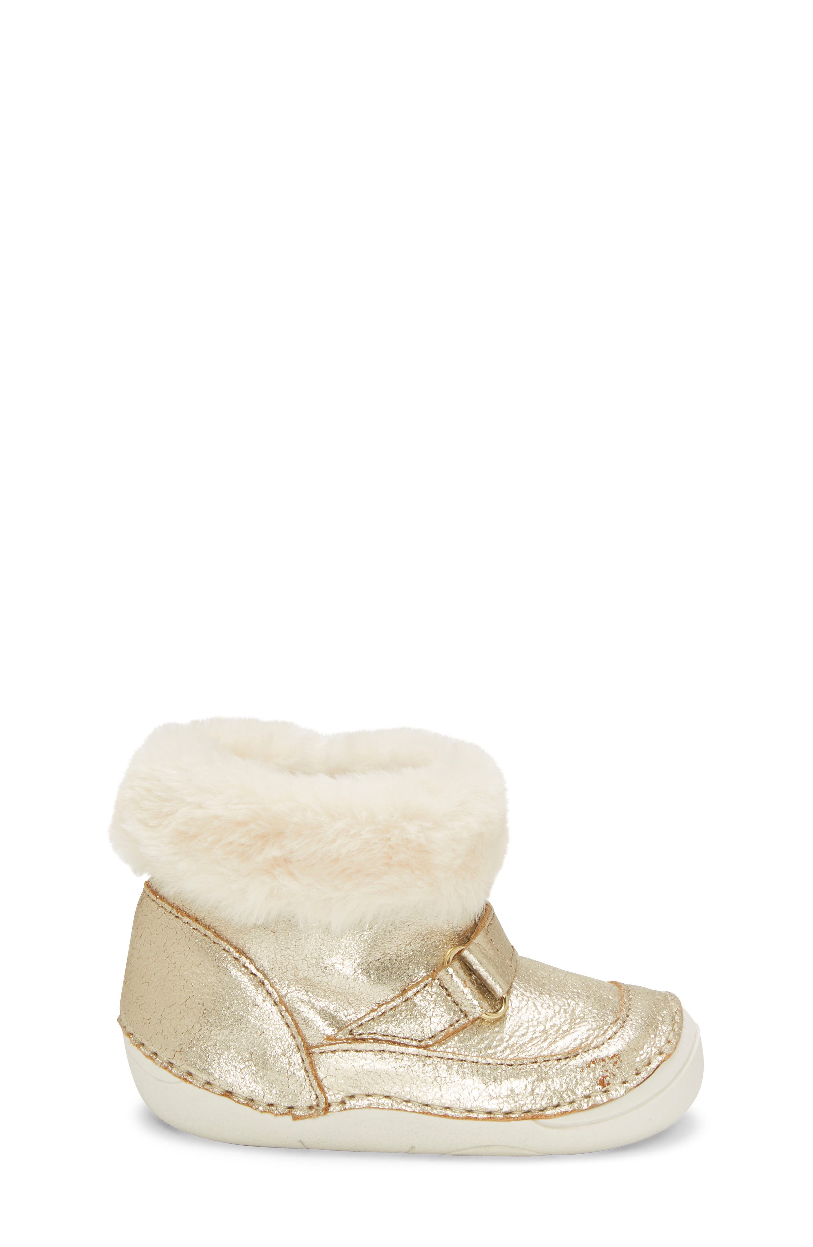Sole Play Metallic Faux Fur Bootie, Alternate, color, 