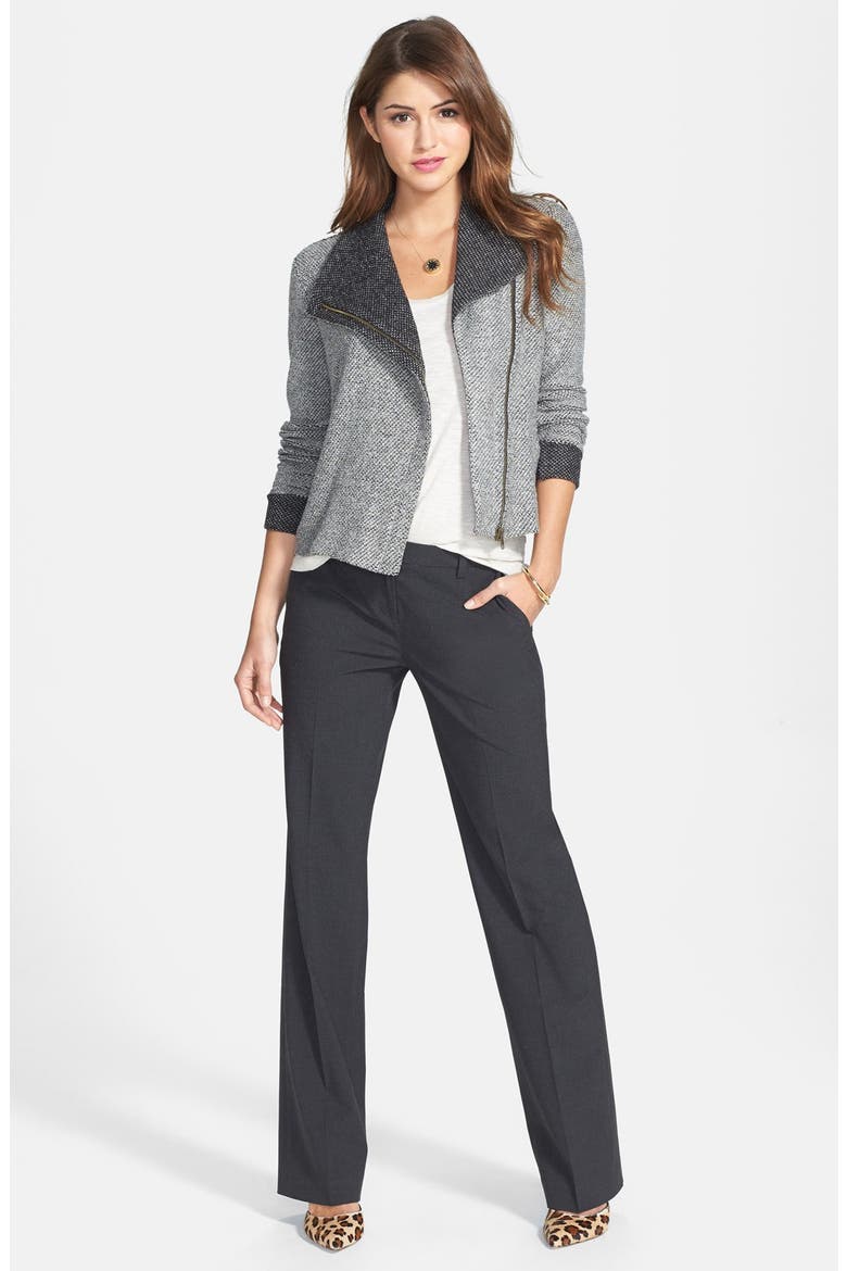 Bouclé Knit Jacket, Alternate, color, BLACK- GREY PATTERN