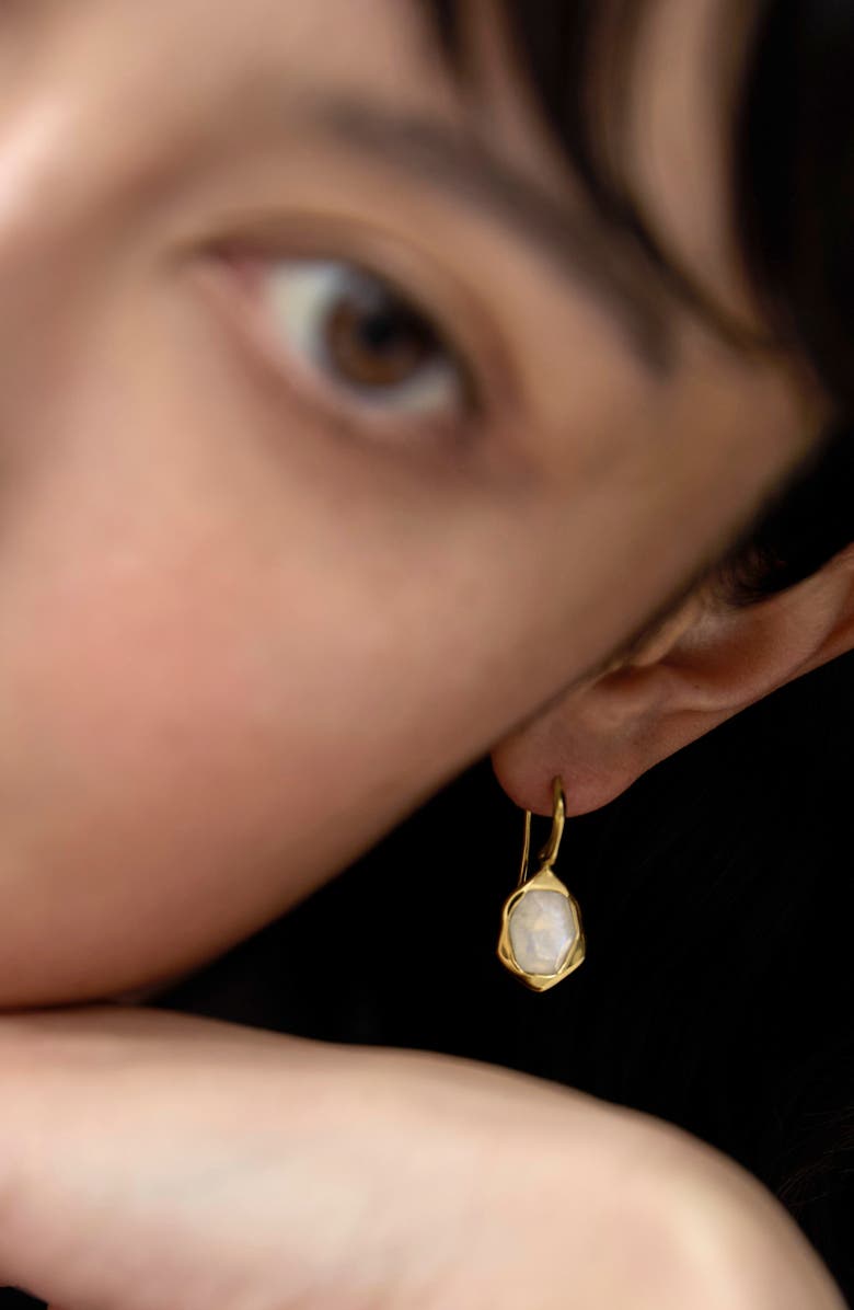 Monica Vinader Odyssey Drop Earrings, Alternate, color, 18K Gold Vermeil/ Moonstone