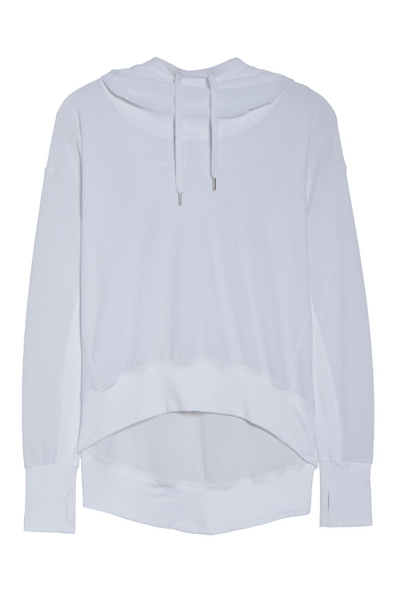 BoomBoom Athletica Bubble Mesh Hoodie, Alternate, color, WHITE