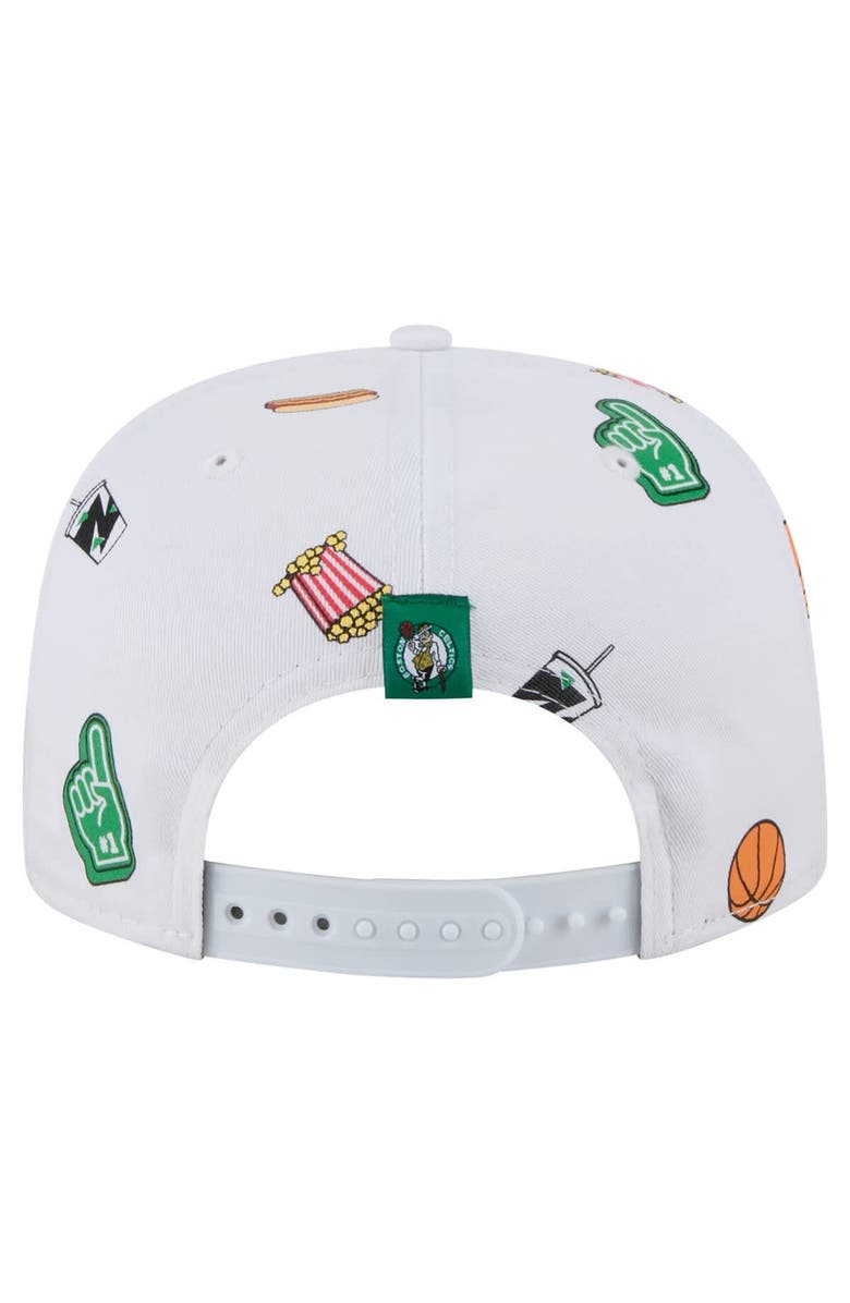 New Era Men's New Era White Boston Celtics Team Cheer Rope 19TWENTY Adjustable Hat, Alternate, color, White