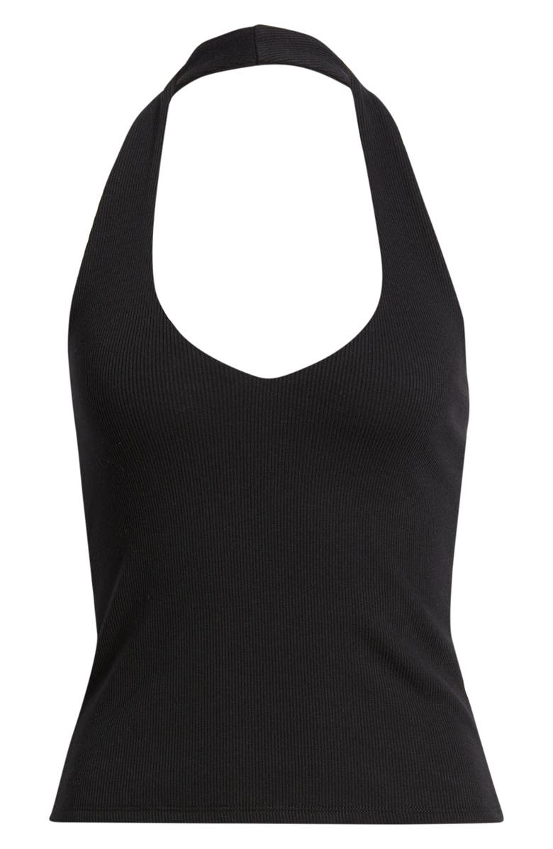 BP. Deep V-Neck Halter Top, Main, color, Black